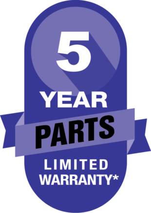 5 Year Parts Limited Warranty